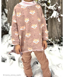 French Terry " forest friends by Christiane Zielinski" Fuchs - taupe