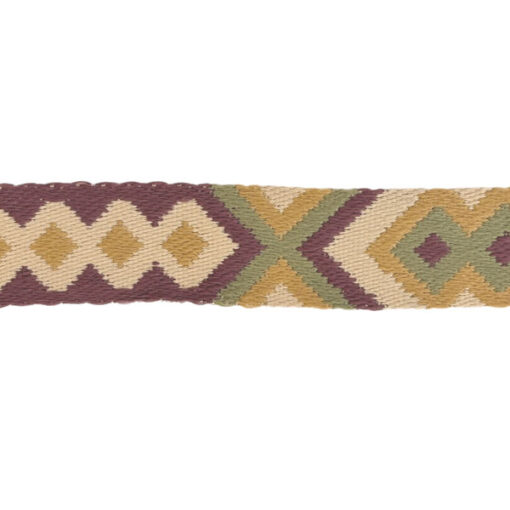 Gurtband 38 mm - Ethno beige / lila