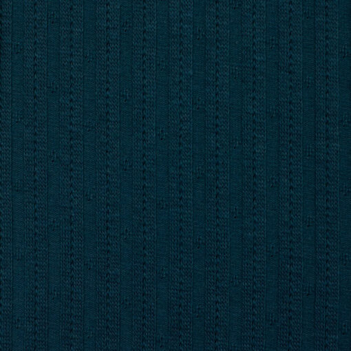 Baumwolle Lochstrickjersey "Florenz" - petrol