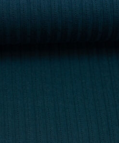 Baumwolle Lochstrickjersey "Florenz" - petrol