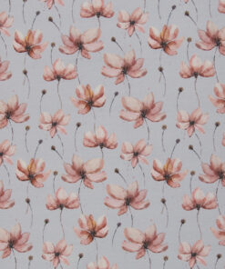 French Terry - "Flower Amaya by Christiane Zielinski - grau / rost