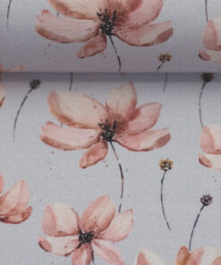 French Terry - "Flower Amaya by Christiane Zielinski - grau / rost