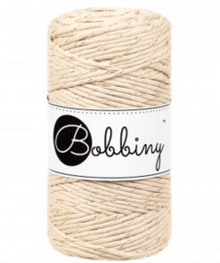 3 mm - Makramee Kordel von Bobbiny - golden warm beige