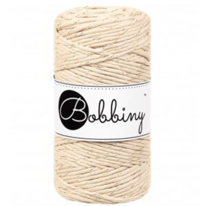 3 mm - Makramee Kordel von Bobbiny - golden warm beige