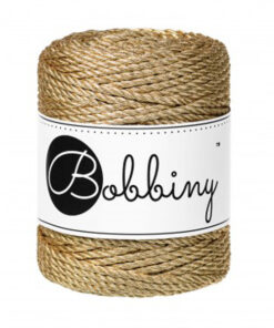 3 mm Makramee Schnur von Bobbiny - satin gold