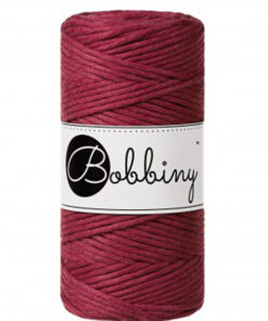 3 mm - Makramee Kordel von Bobbiny - wine red