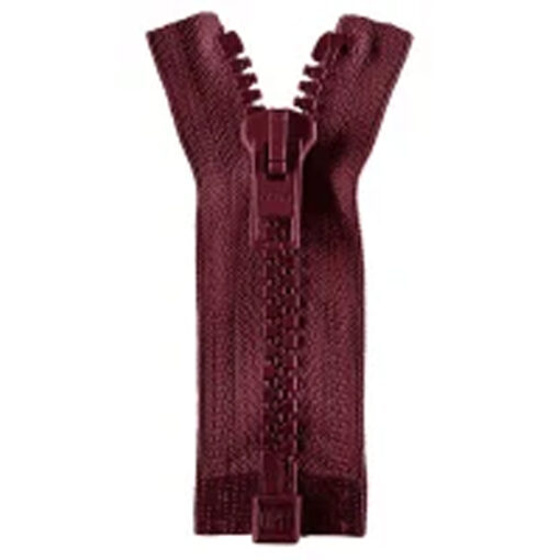 Krampenreissverschluss 5 mm OPTI - teilbar - bordeaux - 60-70 cm