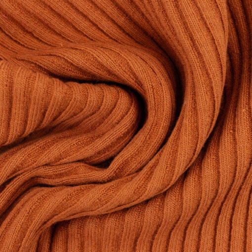 Grobrippbündchenstoff - Schlauch "Heiko" - terracotta  711