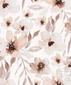 French Terry -"Floweers Elle Creme"- creme/ natur