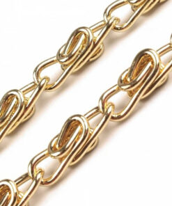 Kette für Handtaschen mit Karabiner 90 cm - gold