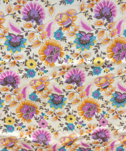 French Terry "exotic forest " Hilco - apricot / pink /türkis