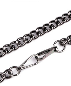 Kette für Handtaschen 15 mm mit Karabiner 120 cm - nickel schwarz