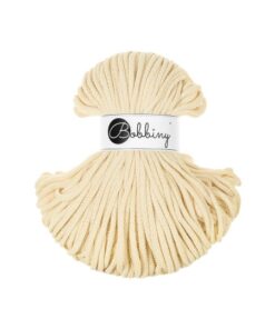 5 mm PREMIUM - Makramee Kordel / Schnur von Bobbiny - butter yellow