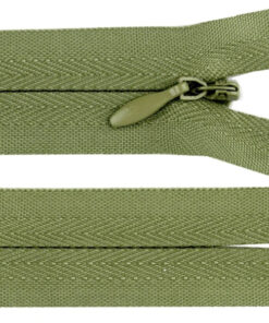 nahtverdeckter Reissverschluss 18 bis 60 cm - khaki