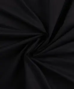 Baumwollsatin - uni schwarz