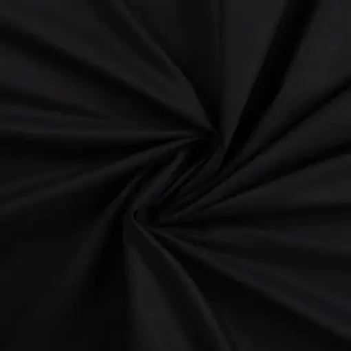 Baumwollsatin - uni schwarz