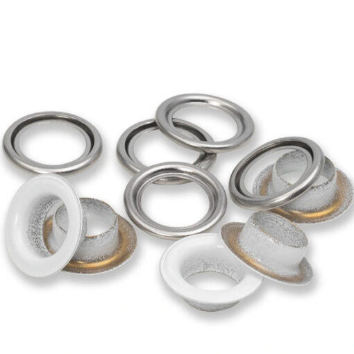 Prym 542540 - Ösen mit Scheiben 11 mm - weiss