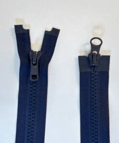 Krampenreissverschluss 5 mm - teilbar - zweiseitig - dunkelblau 95 cm