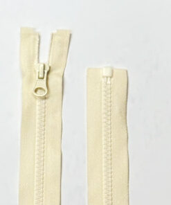 Krampenreissverschluss 5 mm - teilbar  - creme 90 cm - 95 cm