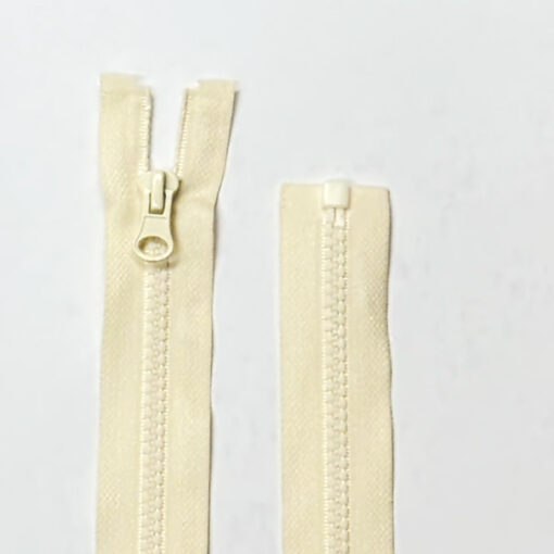 Krampenreissverschluss 5 mm - teilbar  - creme 90 cm - 95 cm