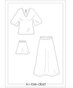 Papierschnittmuster Sommer Kombi #3 / Rock + Shirt Gr 32-48 - Kibadoo