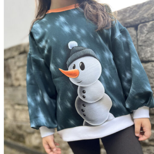 Panel - Sweat - "Winter Moods by Thorsten Berger" - Schneemann - petrol