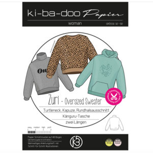 Papierschnittmuster Sweater "Zuri" Gr 32-58 - Kibadoo