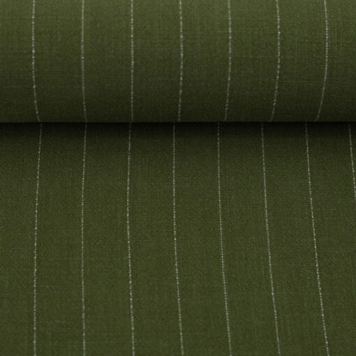 Viskose / Leinen Nadelstreifen - khaki