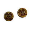 Kokosknopf 12.5 mm -Haus - natur