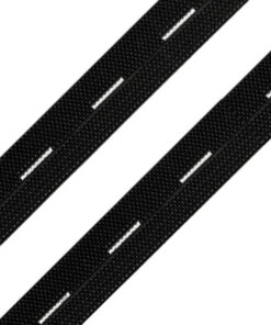Lochgummiband 15 mm - schwarz