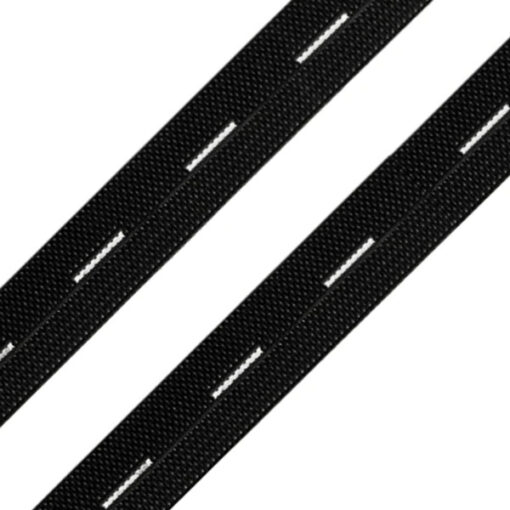 Lochgummiband 15 mm - schwarz