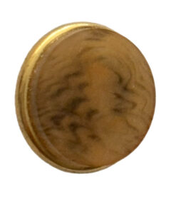 Kunststoffknopf 13 mm - gold / braun