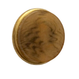 Kunststoffknopf 13 mm - gold / braun