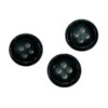 Kunststoffknopf 15 mm - schwarz