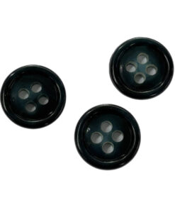 Kunststoffknopf 15 mm - schwarz