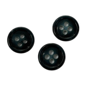 Kunststoffknopf 15 mm - schwarz