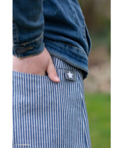 Jeans gestreift - dunkelblau