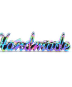 Metall Handmade Label - regenbogen