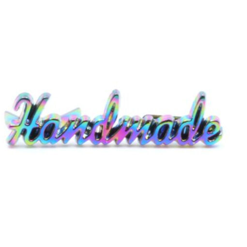 Metall Handmade Label - regenbogen