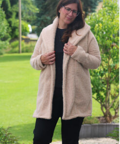 Mohair Flausch Bouclé - meliert beige