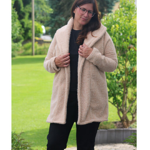 Mohair Flausch Bouclé - meliert beige