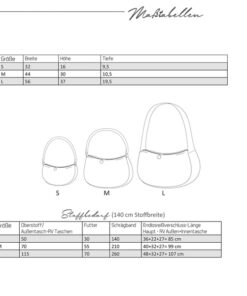 Papierschnittmuster Tasche 
