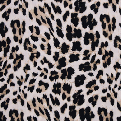 Viskose - Webware "Geoluxe Leo" - by Kibadoo - beige / schwarz