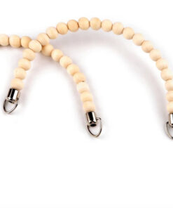 Taschengriffe aus Holzperlen 36 cm
