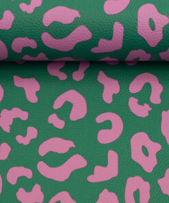 Kunstleder - "Happy Leo by Cherry Picking" grün /pink