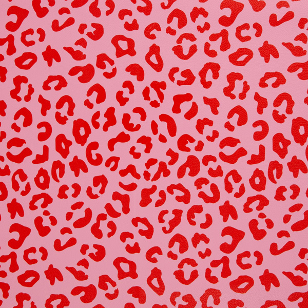 Kunstleder - "Happy Leo by Cherry Picking" rosa/ rot