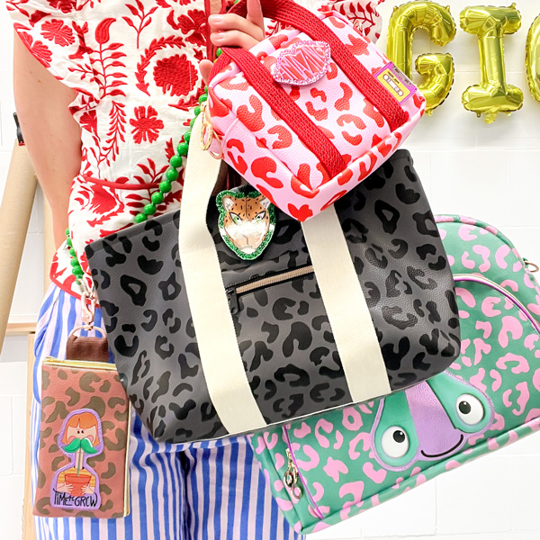 Kunstleder - "Happy Leo by Cherry Picking" rosa/ rot