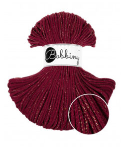 3 mm JUNIOR - Makramee Kordel / Schnur von Bobbiny - golden wine red