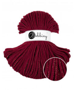 5 mm Premium – Makramee Kordel / Schnur von Bobbiny – golden wine red