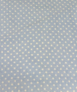 Baumwolle - Minipuktehellblau / weiss